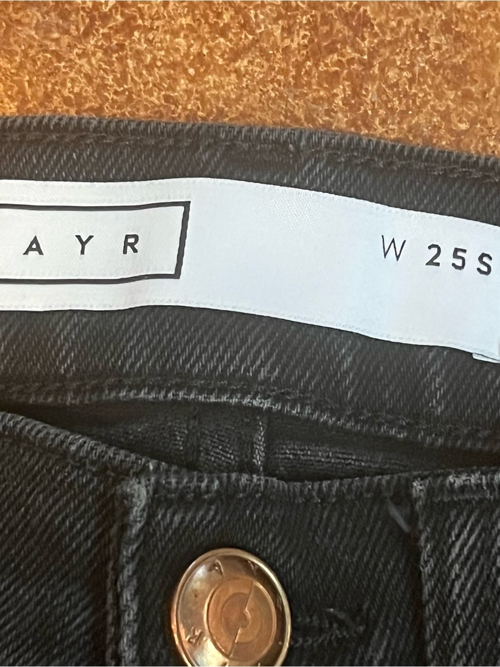 AYR  The Bomb Pop Black Women's High-Rise Straight Jeans Sz 25 - Picture 5 of 10